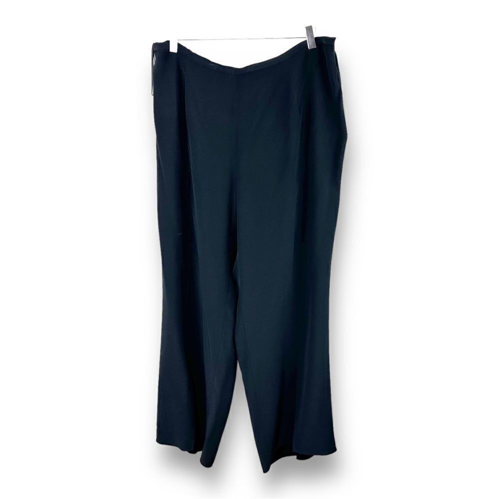 Rena Rowan, Nirvana Black Silk Blend Evening Formal Pants 20W